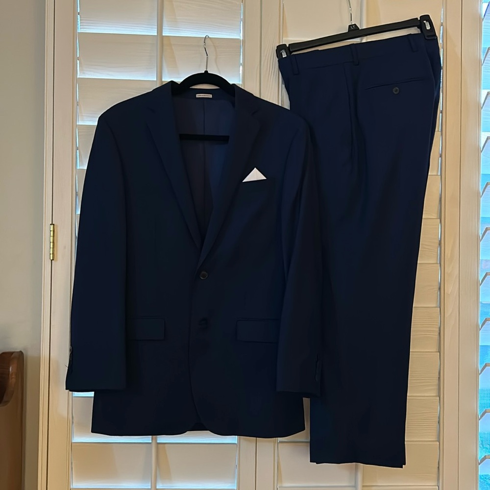 JOE Joseph Abboud Just One Earth suit, slim fit, blue, jacket 36, pant 30 x 30